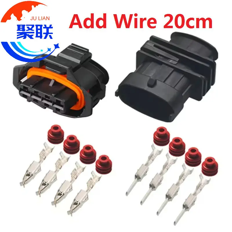 1Set 4Pin AC Assembly Auto Connector For Bosch Buick GT Chevrolet Cruze Ford Falcon XR6 1928404627 1928403453 Car Sealed Plug