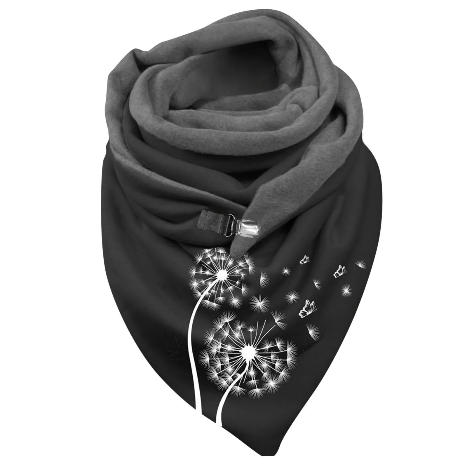 Winter Warm Scarf Womens Vintage Print Scarves Fashion Winter Warm Shawls Wraps Scarves Button Up Casual Scarf Foulard Femme