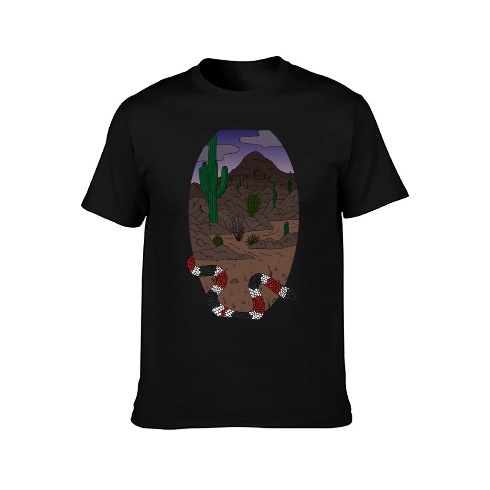 Sonoran Coral Snake (Micruroides euryxanthus) T-Shirt, Summer Casual Cotton Tee, Oversized Streetwear Tops, Unisex Men Women