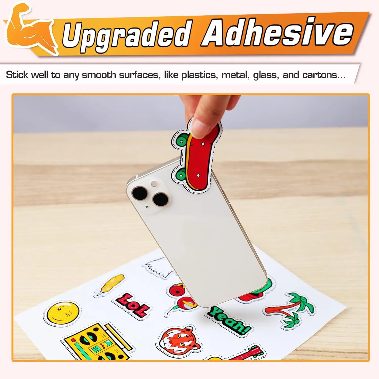 3R/4R/5R/A4 Printable Sticker Paper for Inkjet Printer, Dries Quickly and Holds Ink Beautifully Paper Self-Adhesive Sheets