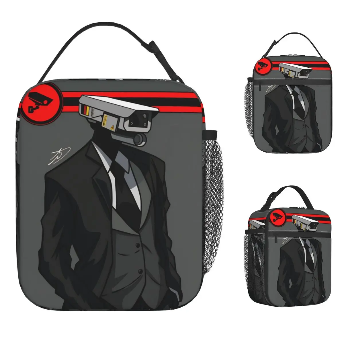 

Skibidi Туалет Спикермен Сумка для обеда Портативная коробка для завтрака на молнии Детская сумка-холодильник с принтом для пикника Повседневные оксфордские термосумки для обеда