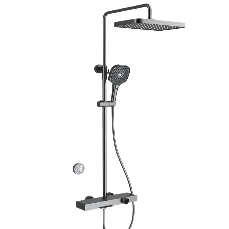 

Household gun gray shower set, hotel bathroom ambient light shower full set