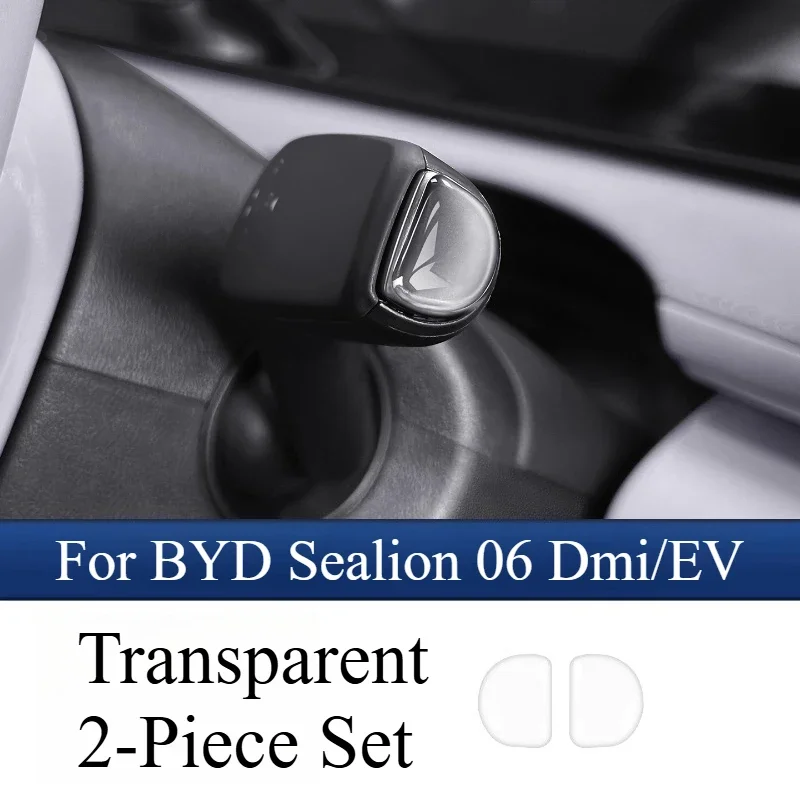 Pocket Gear Lever Epoxy Sticker+Shift Wiper Button Sticker for BYD Sealion 06 DM-i/EV Car Supplies