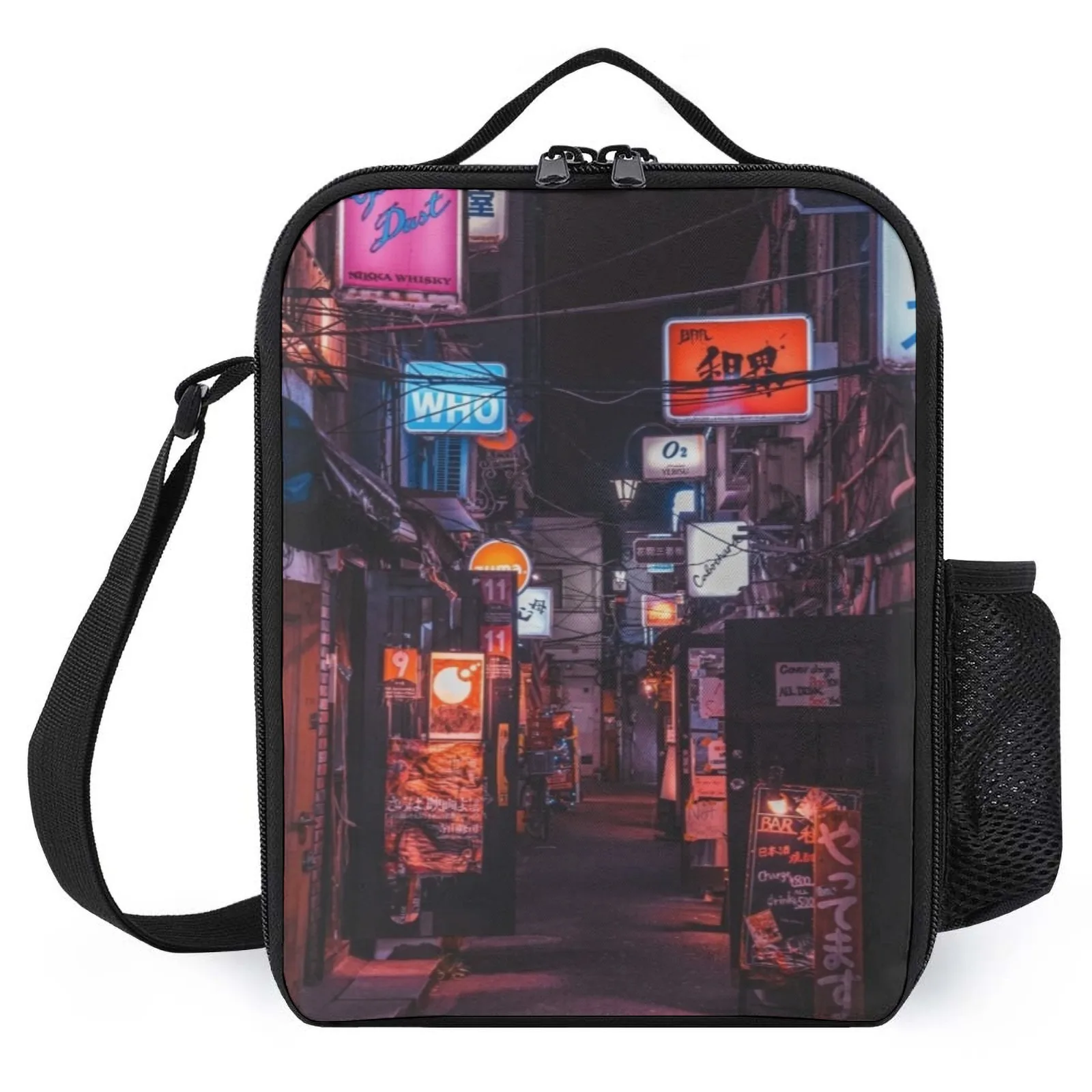 

Golden Gai Tokyo Bar Crawl Lunch Bags Printed Child Picnic Bag Cooler Lunch Bag Insulation Lunch Box Bag