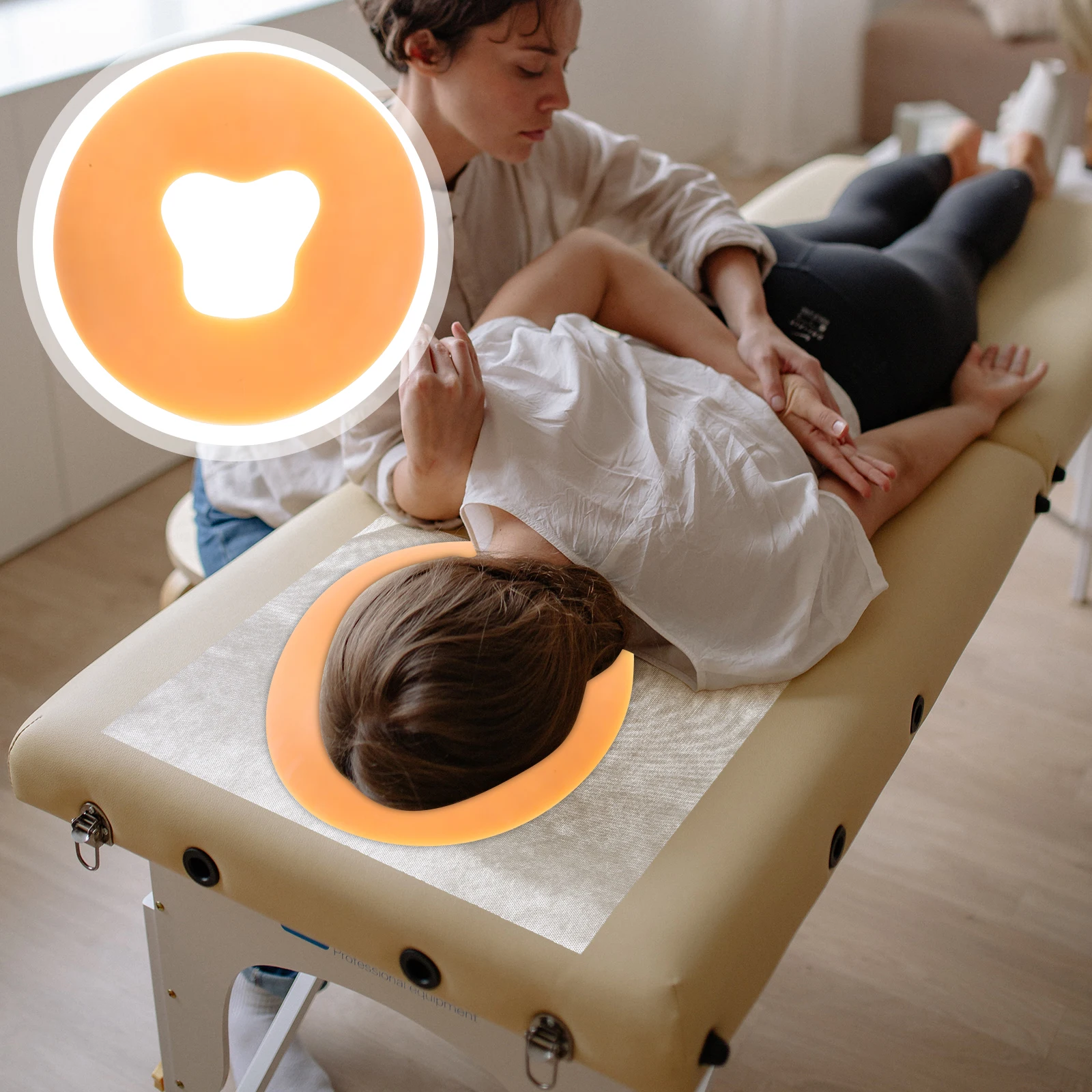 

Ergonomic Silicone Face Pillow Massage Bed Cushion for Salons Face Beauty Pad Comfortable Facial Massage Support