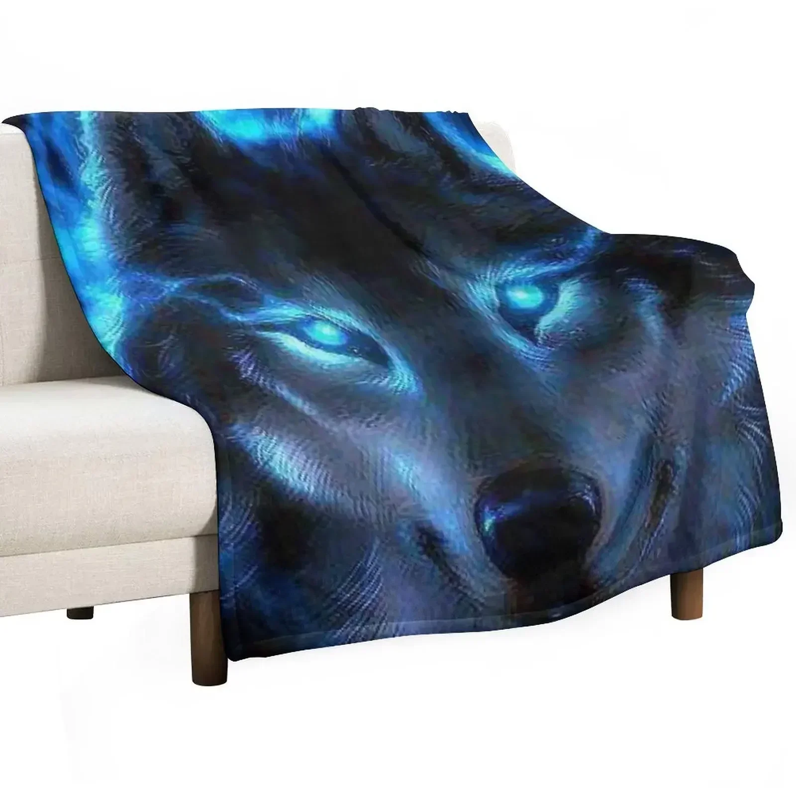 

Wolf Throw Blanket warm for winter anime Soft Big Blankets