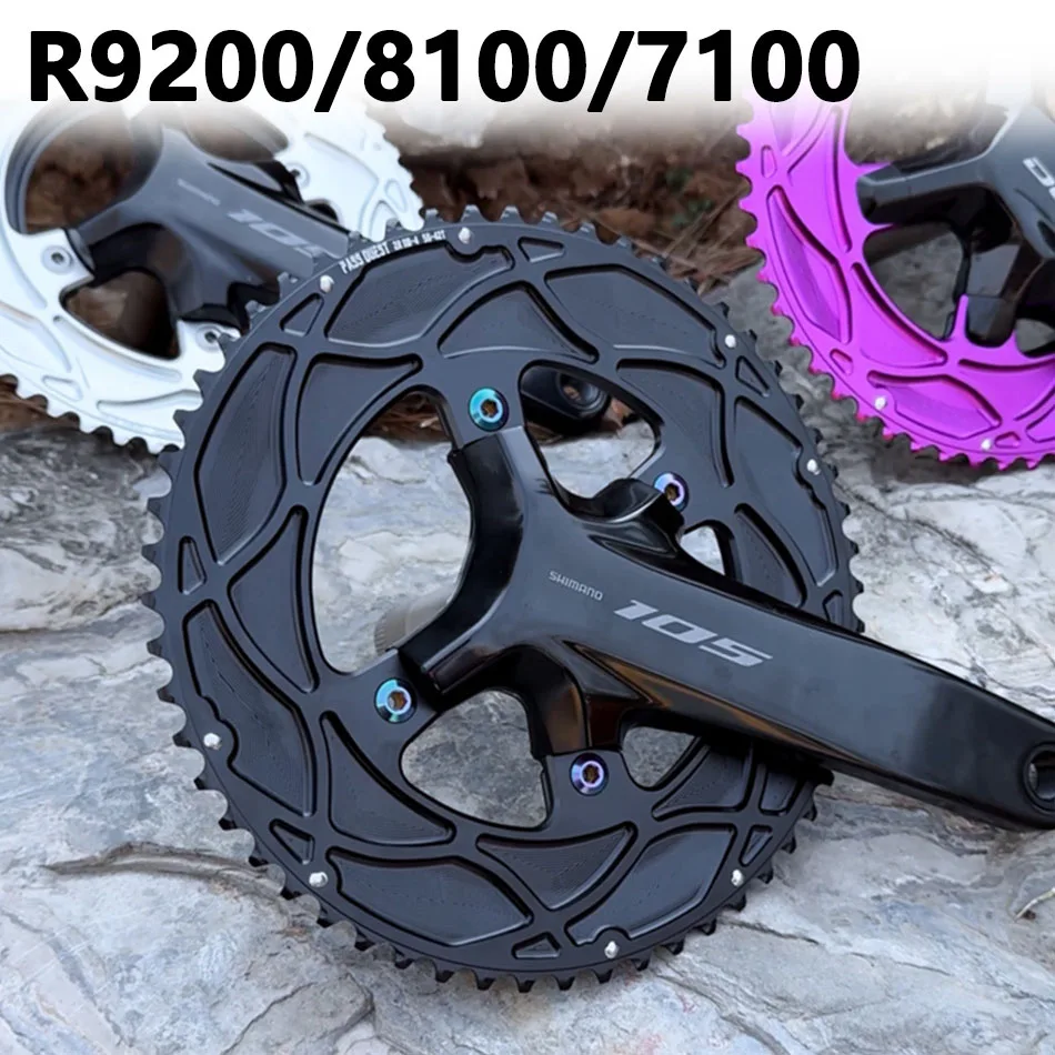 PASS QUEST 110 BCD Chainring for Shimano Dura Ace 9200 Ultegra R8100 105 R7100 Road Bike 4 BOLT Plate 48 35 50 34 52 36 Dishes