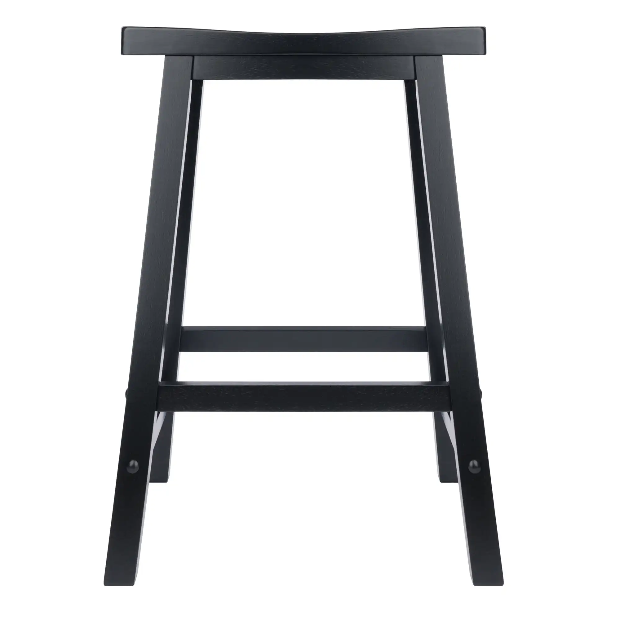 Assento sela madeira Winsome, Counter Stool, acabamento preto