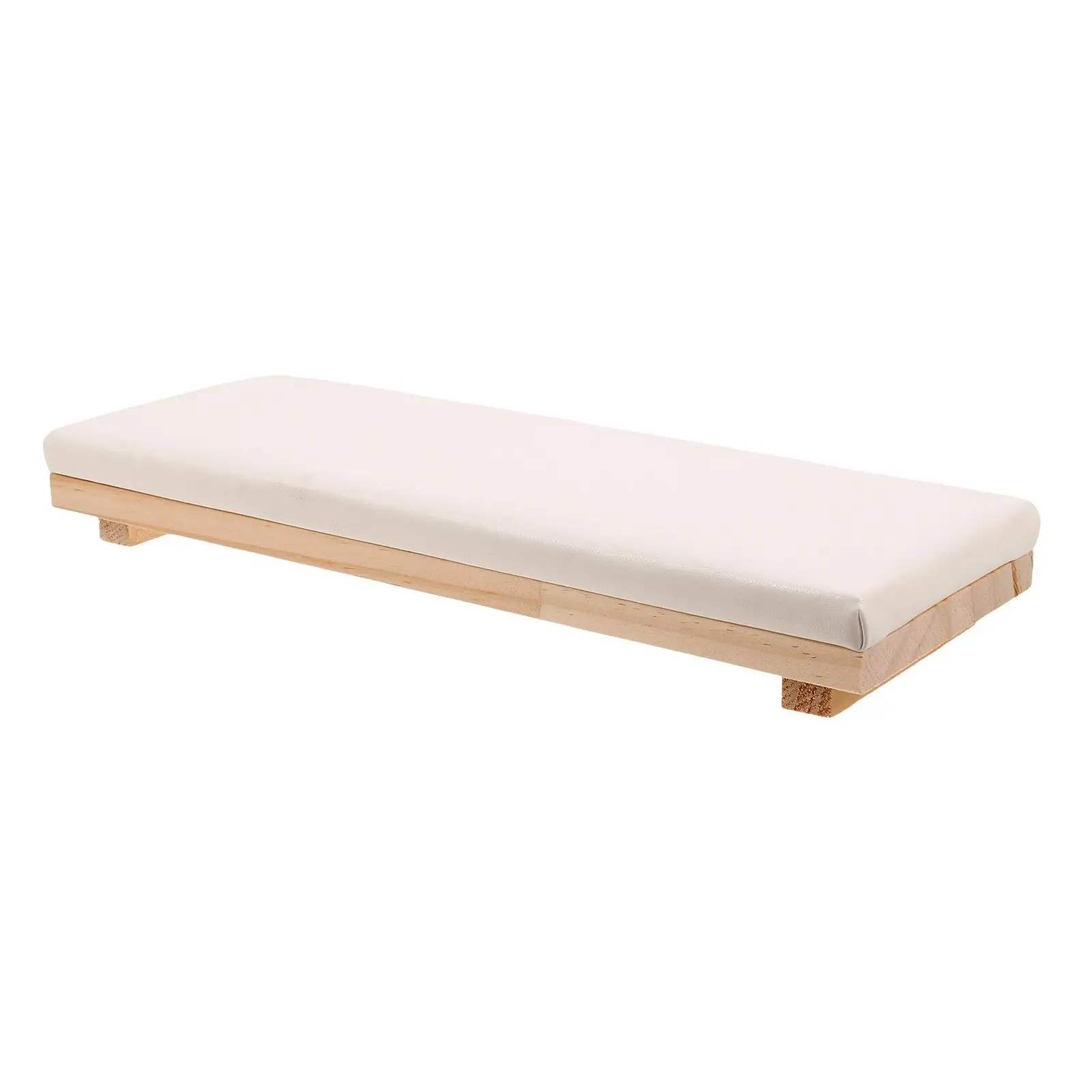 

-shaped Hand Pillow White Wood Nail Salon Supplies Low Arm Rest Comfortable Manicure Tool Soft Hand Rest for Nails Desk Use