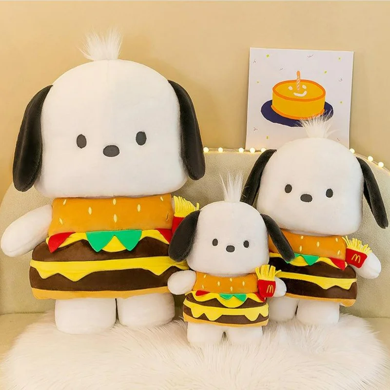 

33-50cm Kawaii Sanrio Pochacco Hamburger Plush Toy Cute Soft Stuffed Plushie Doll Home Decor Pillow Toys For Kids Birthday Gifts