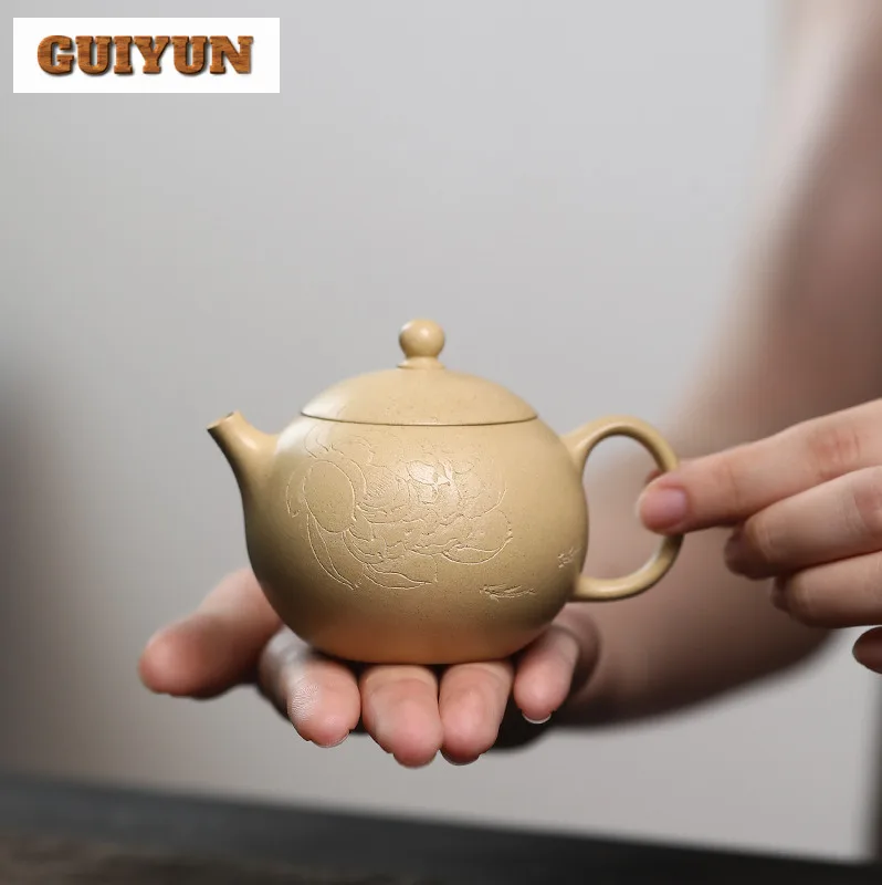 115ml Retro Yixing Purple Clay Teapots Famous Master Handmade Xishi Pot Raw Ore Green Mud Kettle With Strainer Zisha Teaset Gift