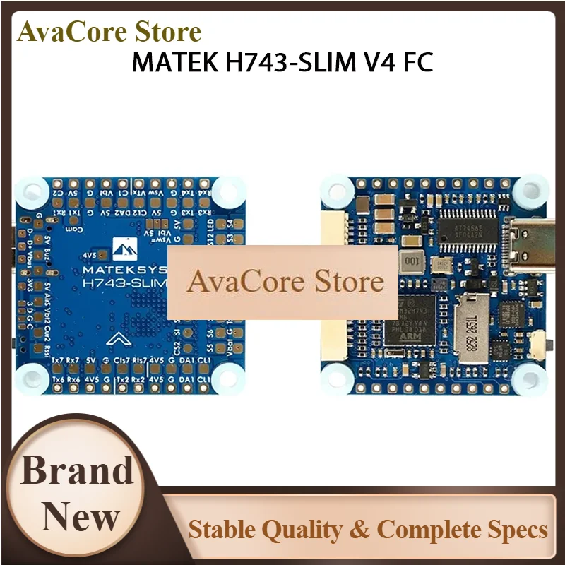 AvaCoreMatek H743-SLIM V3 F7 Flight Controller Built-in No Current Sensor Baro Blackbox OSD 2-8S for RC Racing Drone Airplane