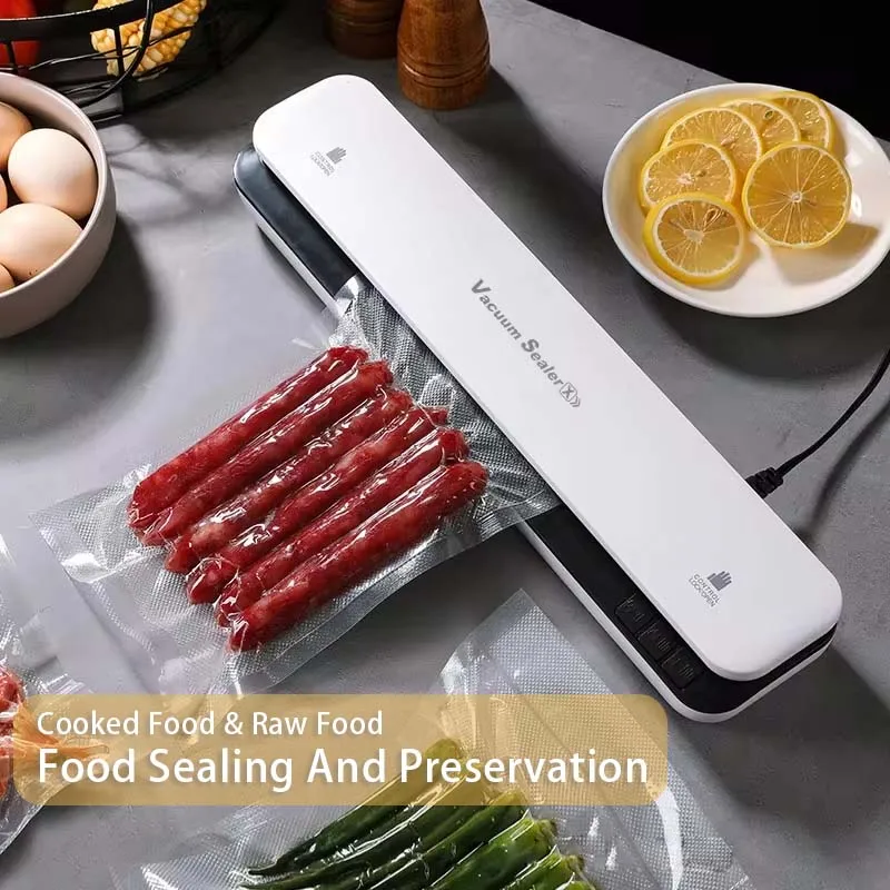 XIAOMI Vacuum Sealing Machine Freshness Automatic Food Packaging Household Snacks  Pumping Air Self-Sealing Machine Multiple Use