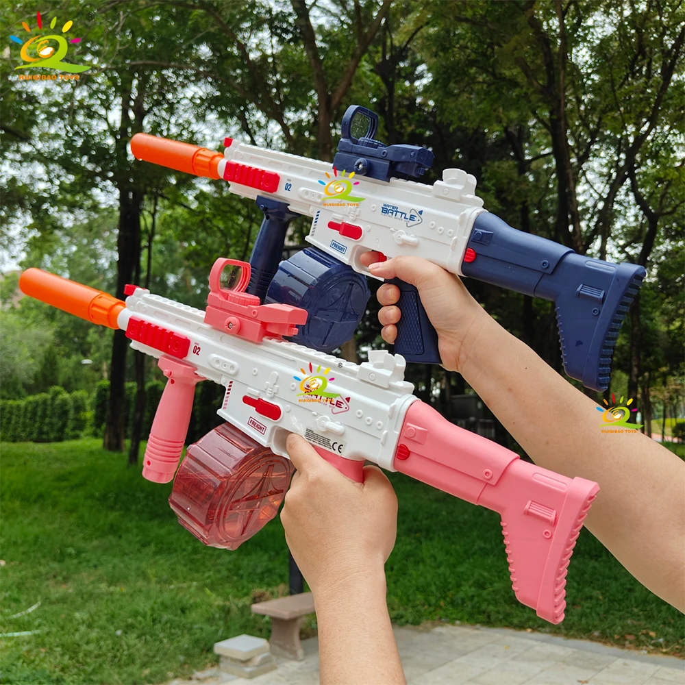 

HUIQIBAO Electric water gun toy gun, 32-meter range safe electric water gun, outdoor swimming pool battle toy set for gift