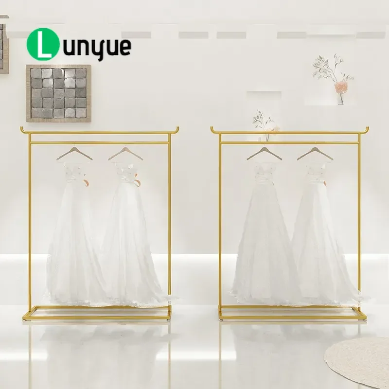 Wedding Dress Rack Xiuhe Suit Cheongsam Display Stand Floor to Ceiling Hanger for Studio Simple Trailing Garment Storage