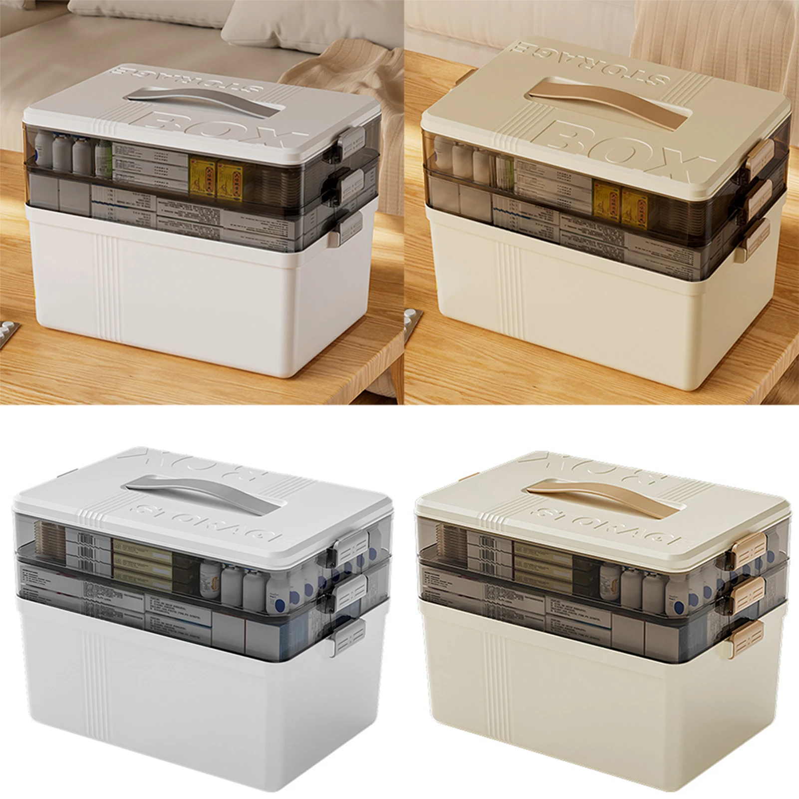 Extra-Large Family Medicine Storage Box Multifunctional For Outdoor Activities Camping