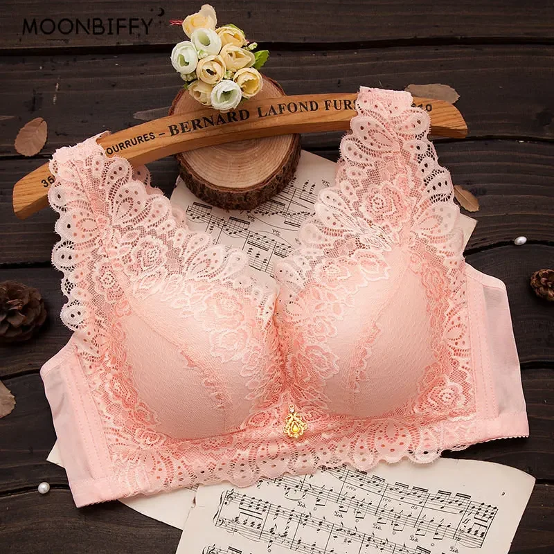 Floral Embroidered Bralette Sexy Lace Push Up Bra for Women Female Underwear Brassiere Girls Underclothes Soutien Gorge Femme