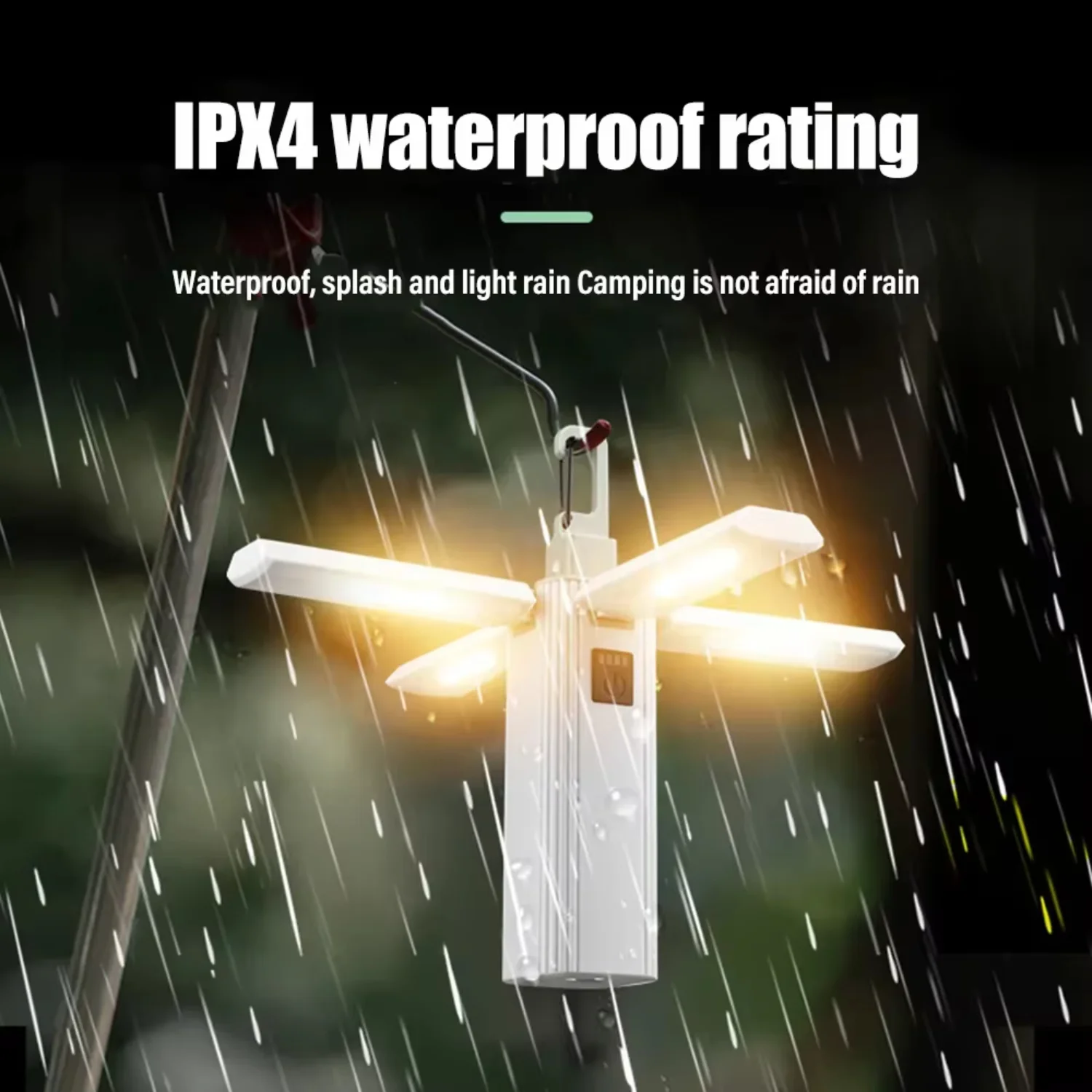 

Portable Camping Light Outdoor Multifunctional Tent Lamp USB Rechargeable Flashlight Folding Camping Lamp