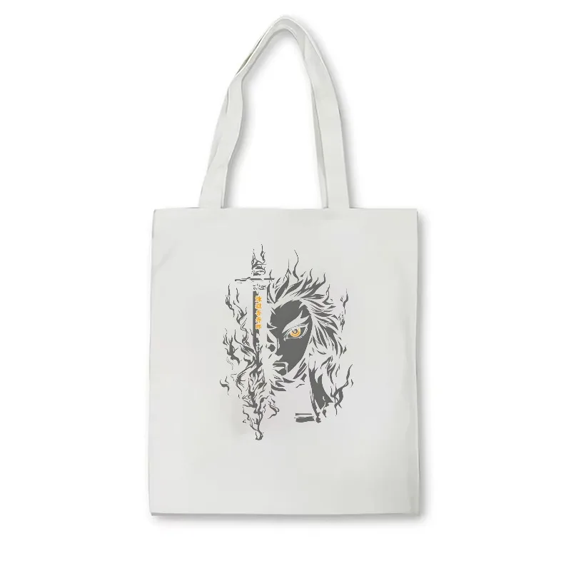 Rengoku المرأة حمل حقيبة شيطان القاتل حمل هدية أنيمي الهدايا شعبية انمي ياباني حقيبة قماش قنب مجموعة قلبك Ablaze حقيبة كتف