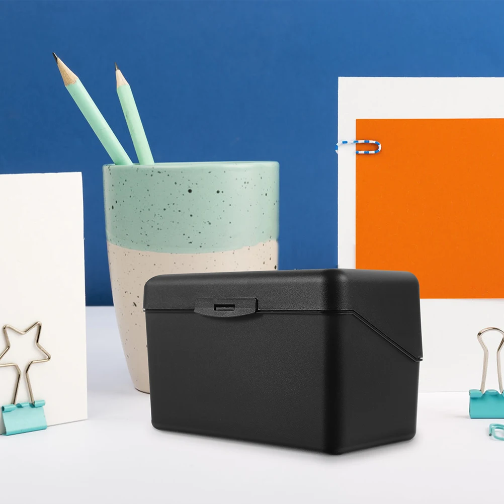 

2Pcs Business Holder Large Capacity Desktop Storage Box PP Material Portable Office ganizer Index Card for Clinics
