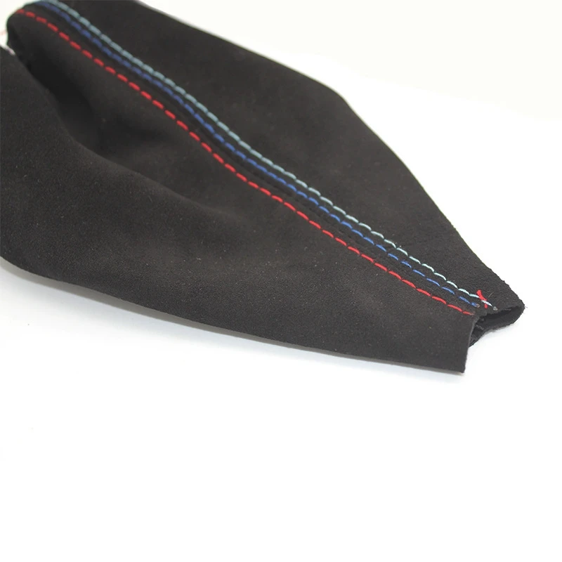 BB Car Gear Shift Collars Manual Handbrake Gaiter Boot Cover For BMW- 3 Series E36 E46 E30 E34 M3 Z3 Black Suede Leather
