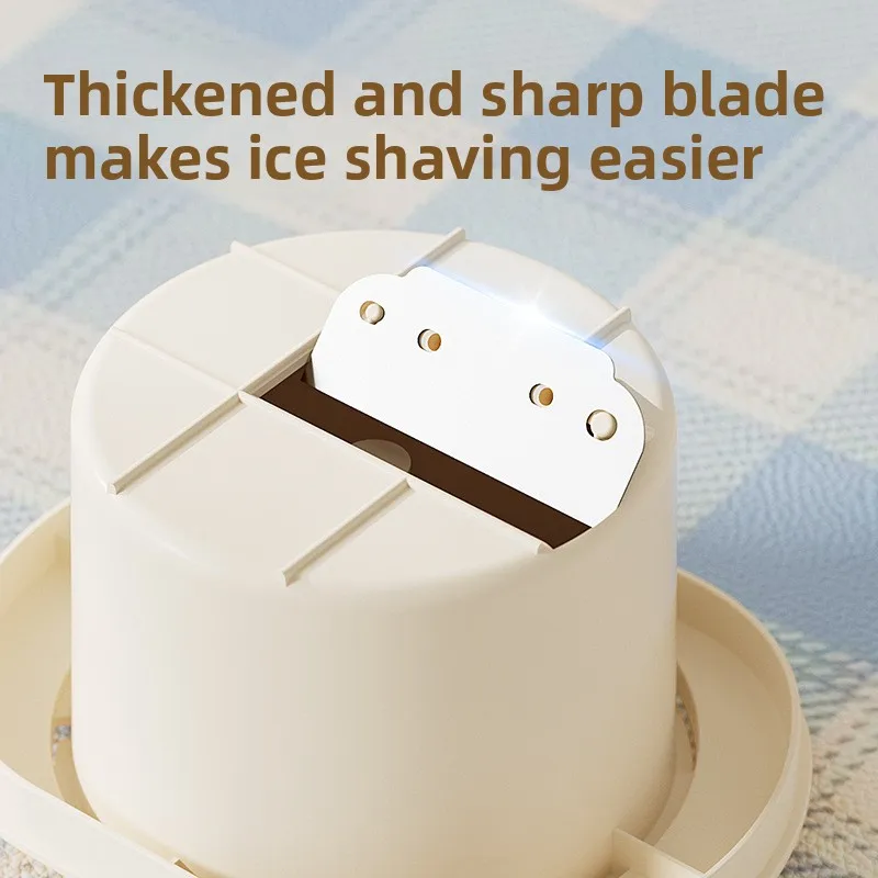 Manual Ice Shaver Household Hand Crank Ice Crusher Mini Snow Cone Maker Commercial Stall Fruit Ice Production Tool
