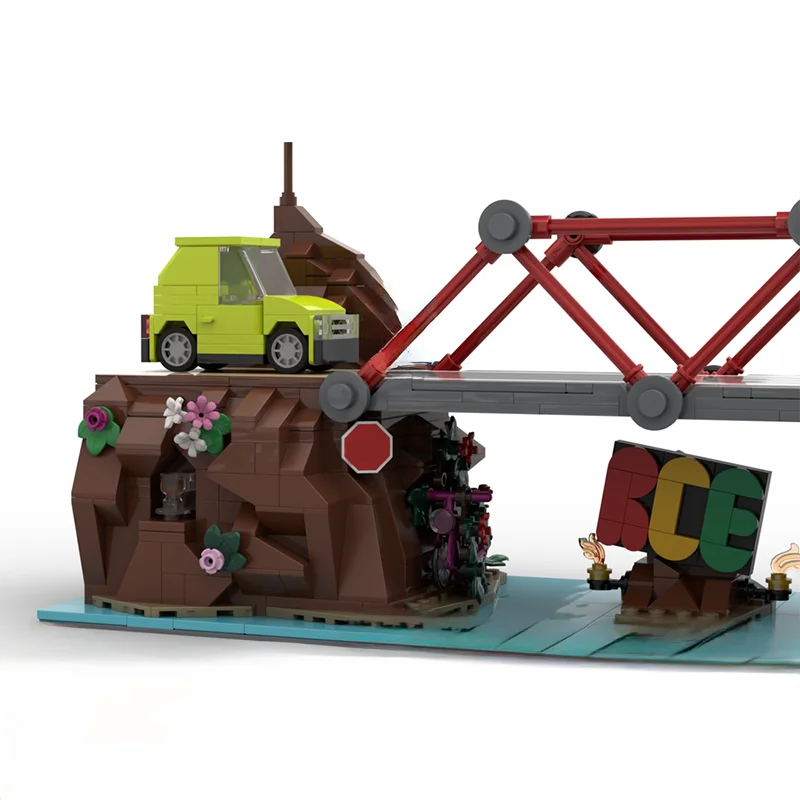 1078 قطعة MOC RCE بولي بريدج ألعاب نموذج اللبنات العمارة اللعب فكرة التعليم الطوب الاطفال هدايا عيد الميلاد عيد الميلاد