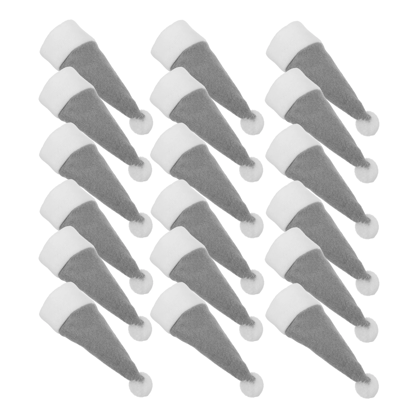 

24Pcs Christmas Bottle Caps Protective Pouches Cute Hat Design Cutter Fork Cover Holiday Storage Case Christmas Bag