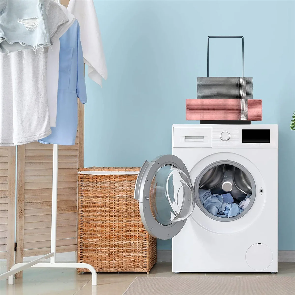 Hanger Storage Organizer, Hanger Stacker Rack for Laundry Closet, Hanger Caddy Stand for Adult or Child Clothes Hangers