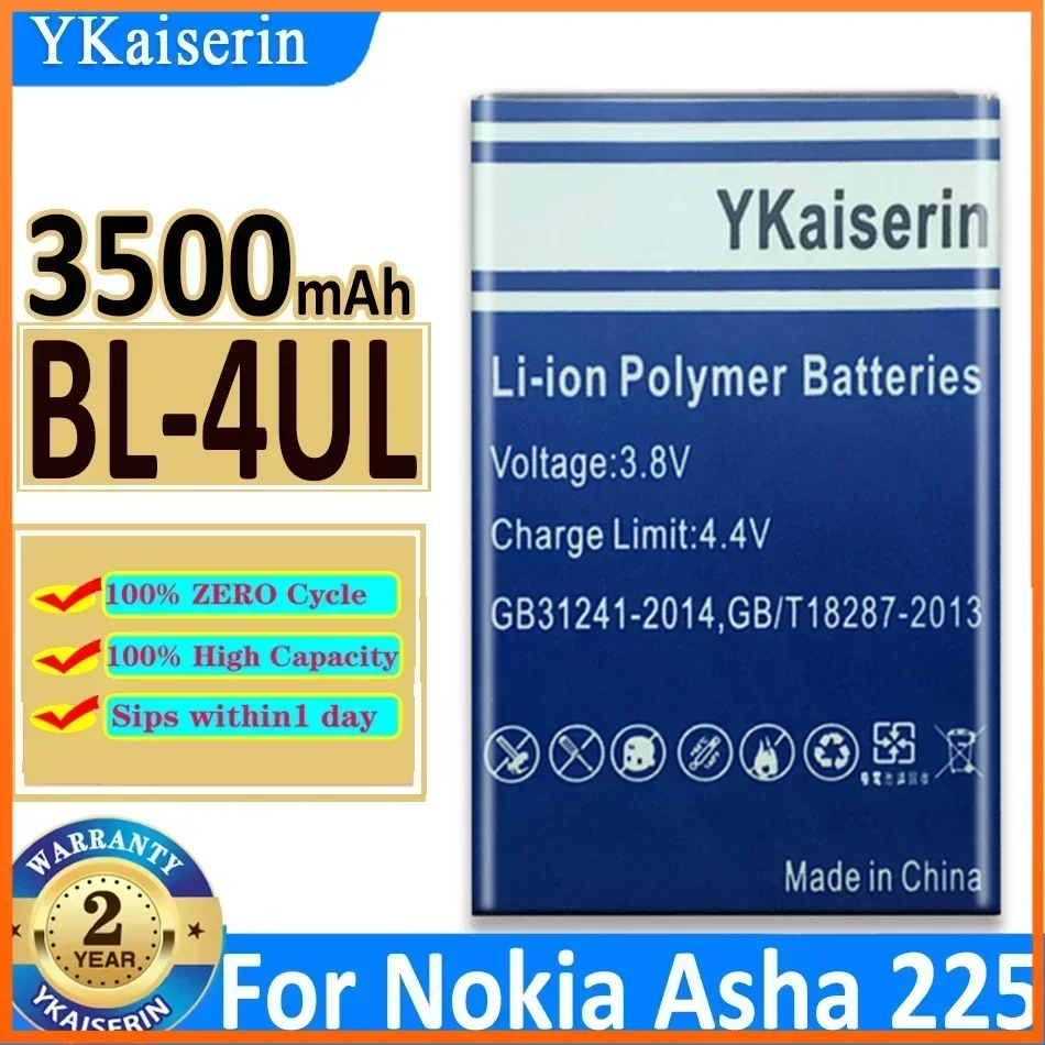 YKaiserin Battery BL-4XL BL-4UL for Nokia Asha 225 Asha225 6300 4G 8000 TA-1311 TA-1287 Mobile Phone Batteries + Track Code