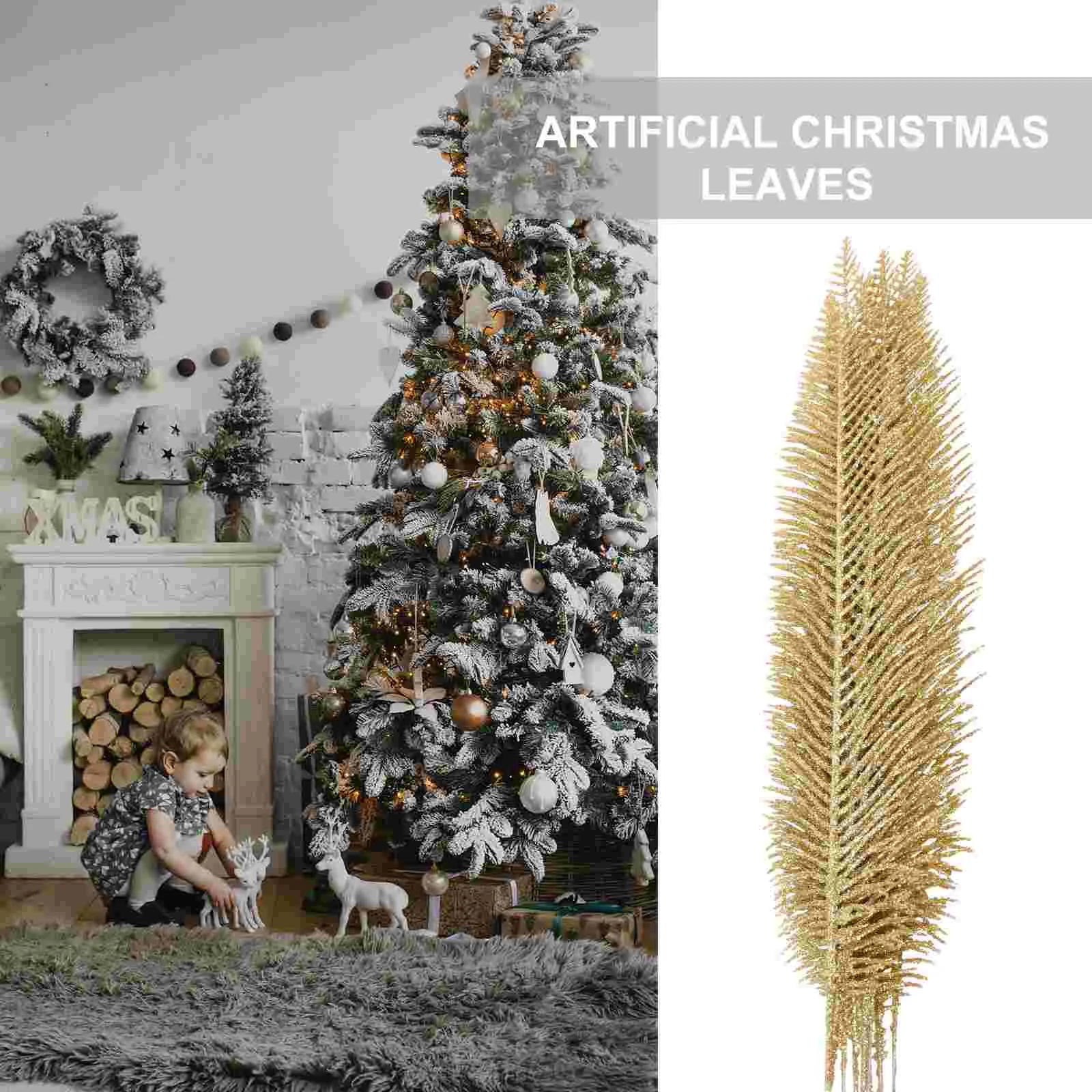 Succulent Gold Powder Blade Outdoor Christmas Decor Tree Decorations Decorate Flower Arrangements Wreath