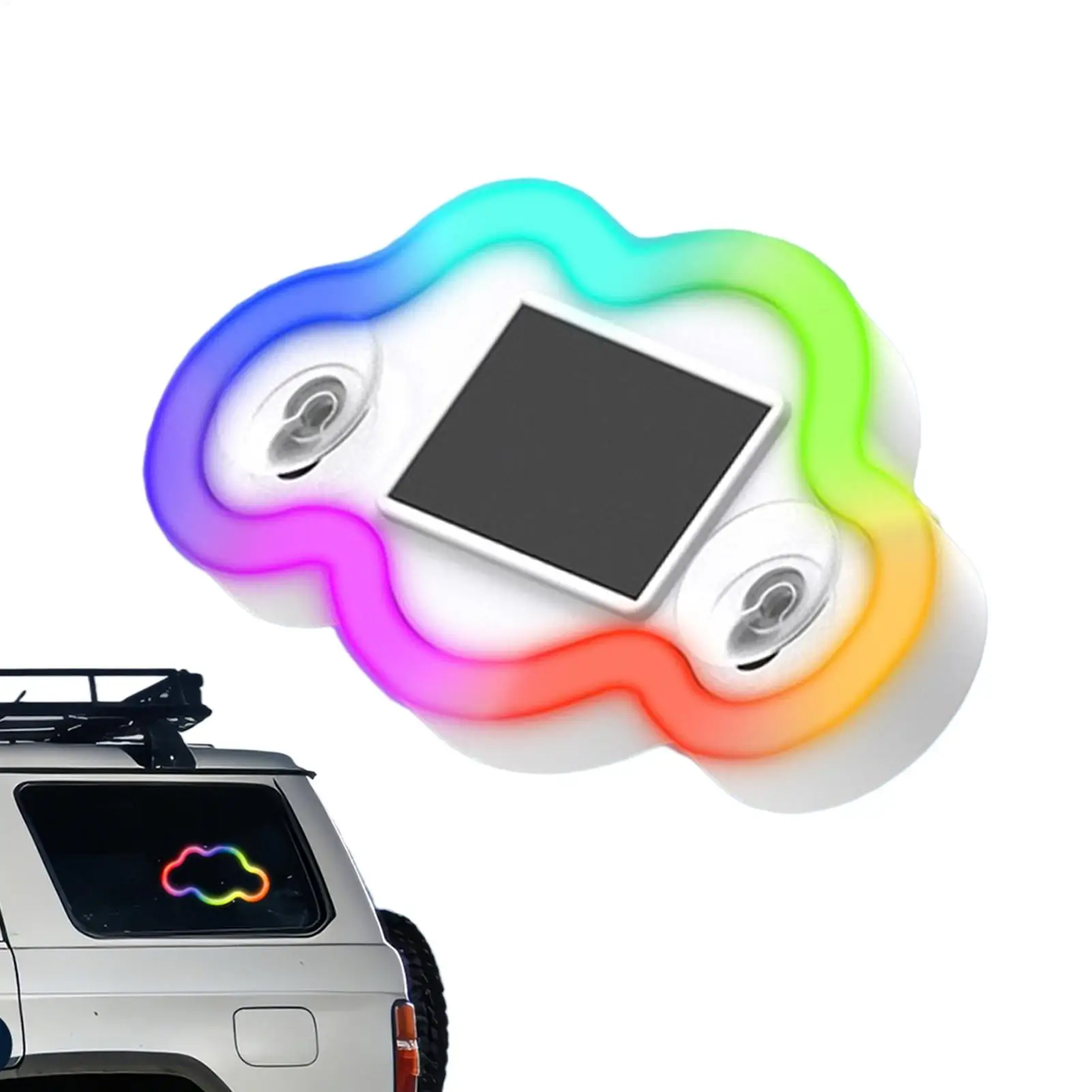 Car Window Lights Cloud Shaped Ambient Suction Cup Lighting With Multiple Modes Car Window Light Up Sign For Truck Windshield