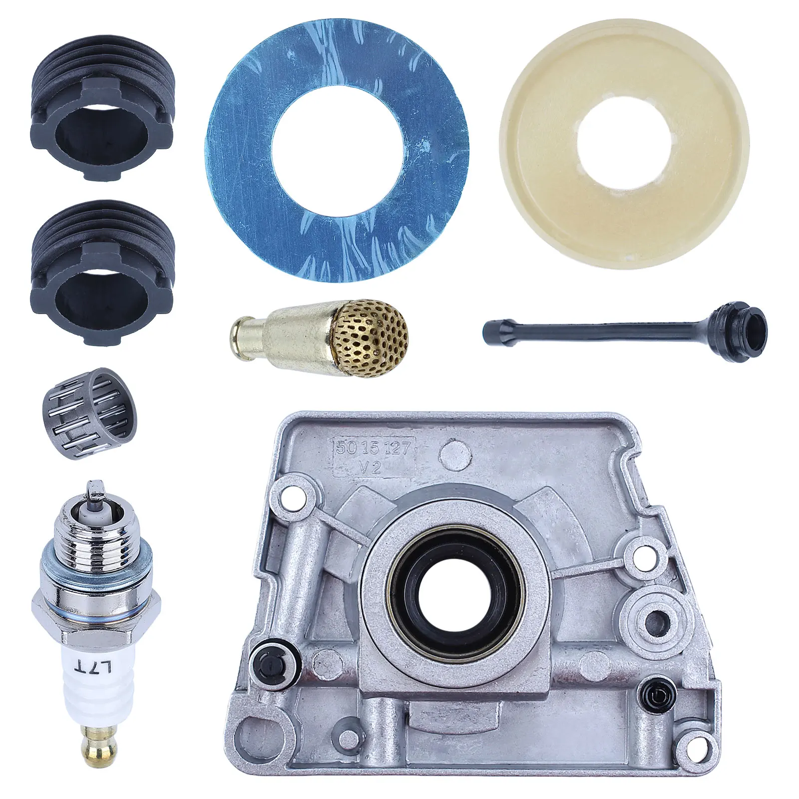Imagem -04 - Oil Pump Drive Worm Gear Clutch Dust Cover Conjunto para Husqvarna 268 272 66 61 Jonsered 625 630 670 Motosserra 501512501