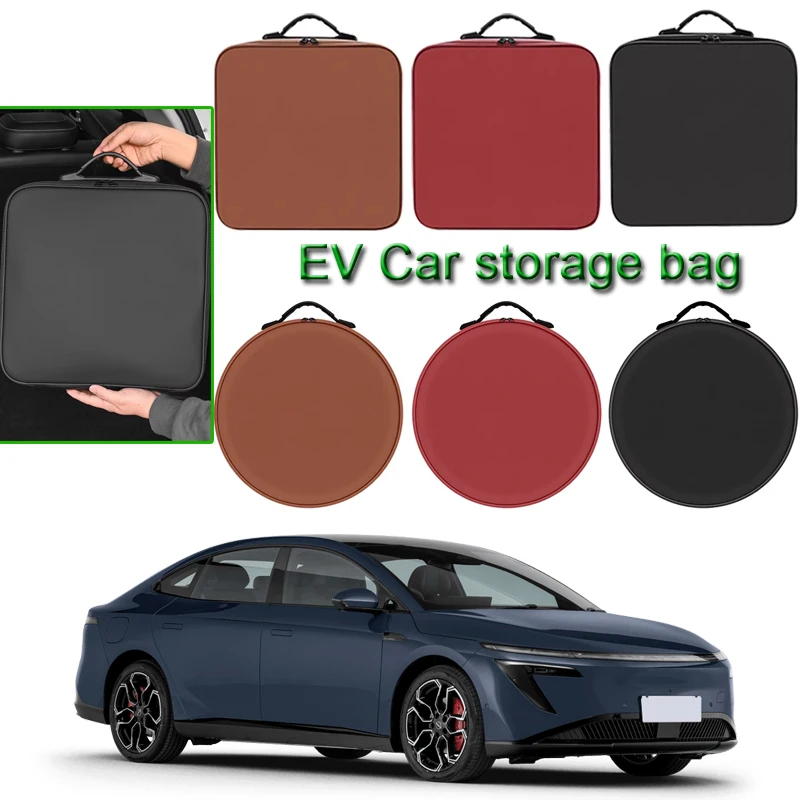 Caja de Almacenamiento para Cables de Carga de Vehículos Eléctricos Nissan N6 N7 ARIYA Sakura Micra Leaf Frontier, Bolsa de Transporte para Cables de Cargador de Vehículos Eléctricos
