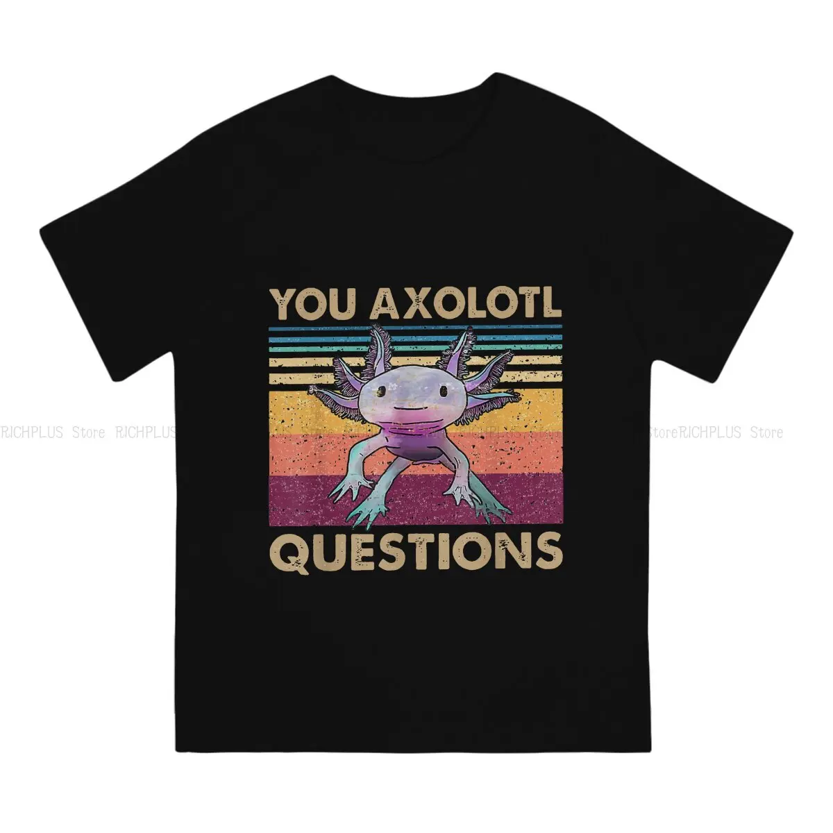 Axolotl Lover TShirt Questions Basic Polyester T Shirt Leisure Men Clothes New Design Trendy