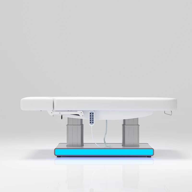 سرير جينتشنغ الفاخر الاحترافي معدات صالون الوجه الخشبية الحديثة 3 سرير التدليك التايلاندي الكهربائي القابل للتعديل للرموش