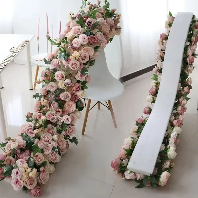 

Customized Artificial Flowers Runners Wedding Background Table Centerpiece Flower Row Wall Arch Flower Arrangement Decoration