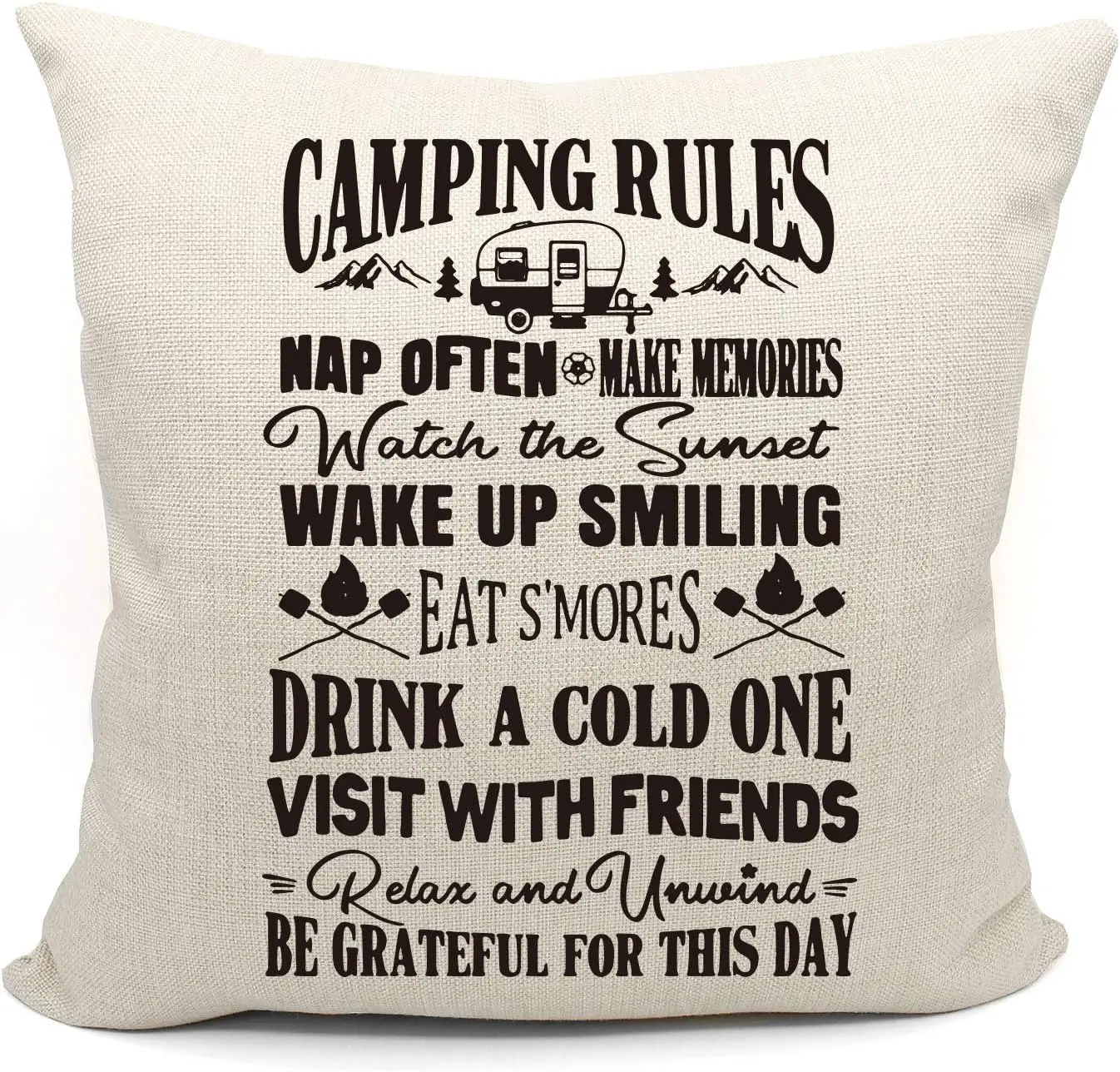 

Наволочки из хлопка и льна 18x18 дюймов для кемпинга, автодомов, декора диванов и кроватей