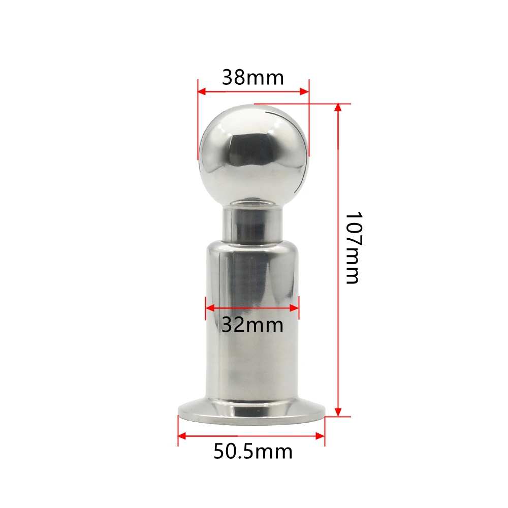 1 "1,5" 2 "2,5" drei Clip 304 316L Edelstahl Rotary Spray Reinigungskugel, geeignet für CIP kann selbstgemachtes Bier – Detail 4