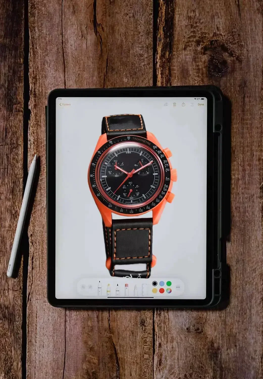 حار جديد ووتش الرجال الفاخرة ووتش البلاستيك حالة كرونوغراف القمر ووتش استكشاف كوكب الكوارتز اللون ساعة رجالية