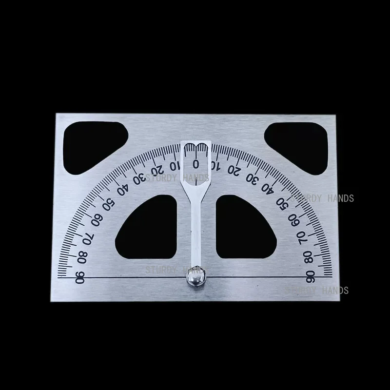 1pc Stainless Steel Angle Ruler, Half Circle Angle Measuring Protractor, Woodworking Marking Small Tool, Hardware Accessories