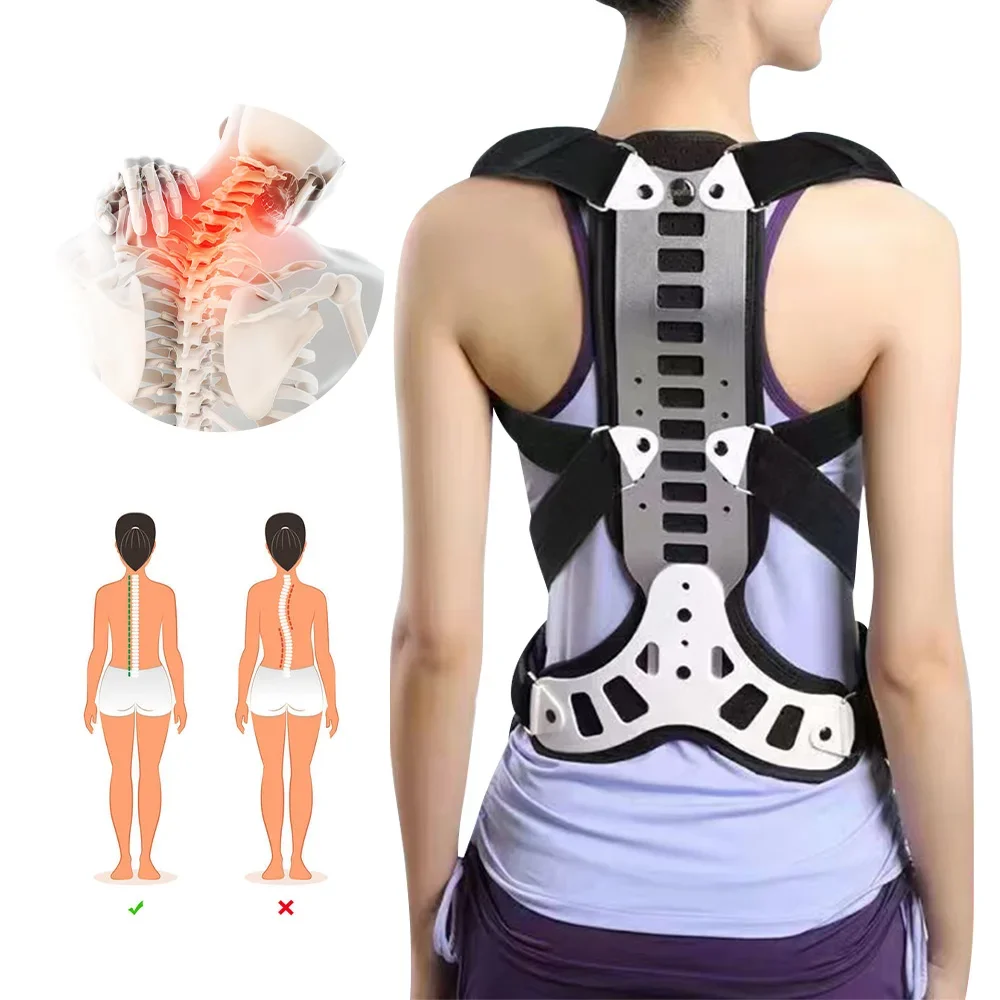 Spine Back Support Brace Posture Corrector Adjustable Women Men Back Straightener Prevent Hunchback Neck From Leaning Forward