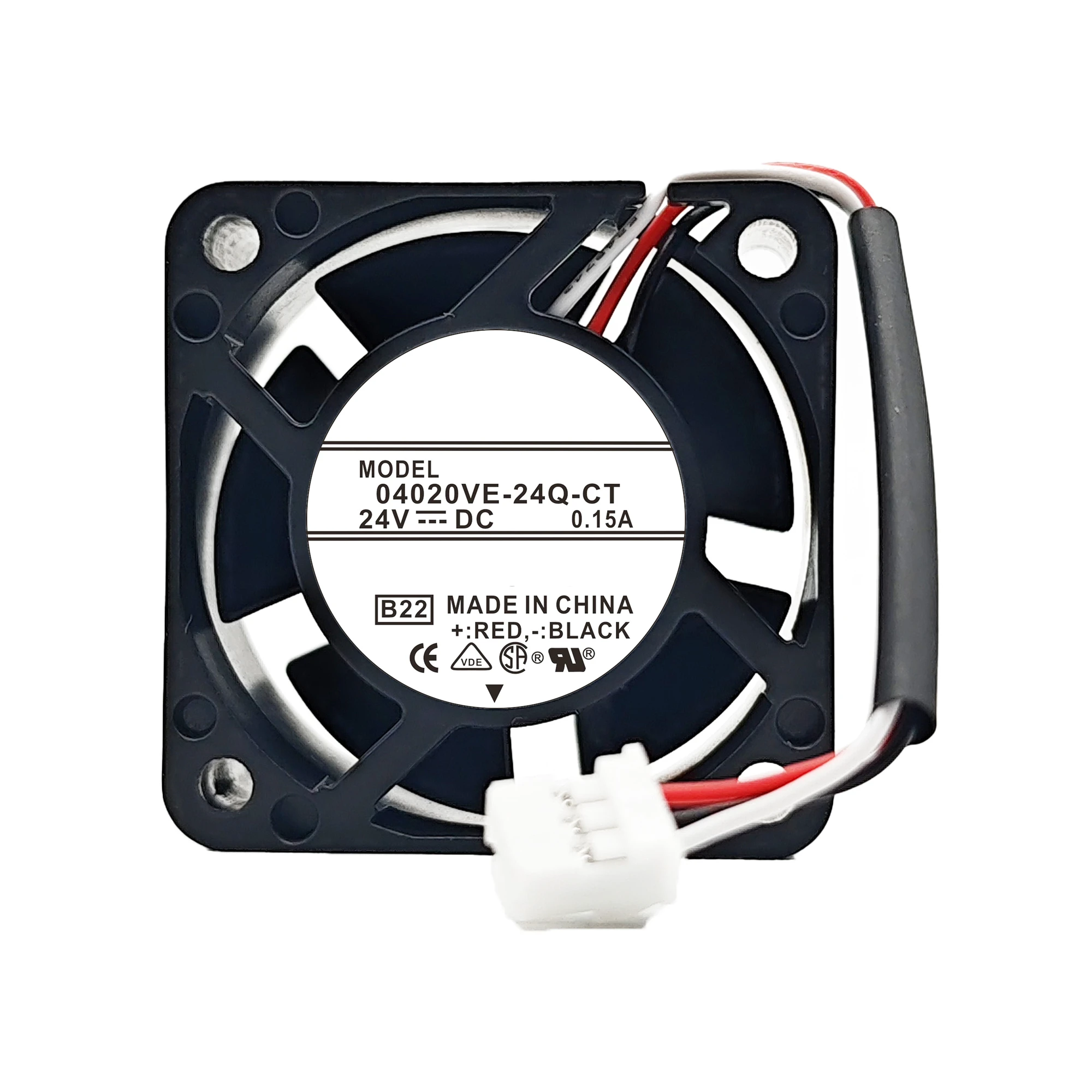

Вентилятор охлаждения 04020VE-24Q-CT DC 12V 0.15A ball bearing 4cm 4020 40x40x20mm 3-Wire