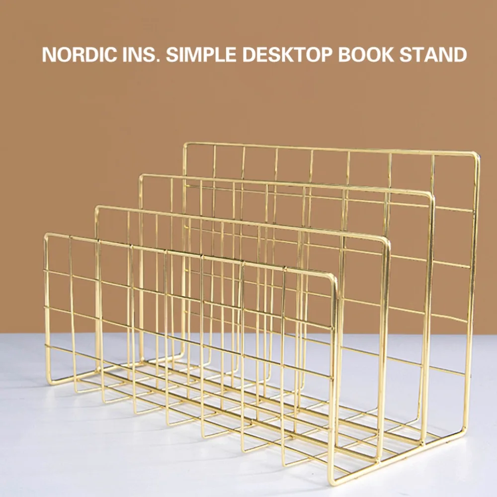 Freestanding Three Grid File Sorter Organizer L Shaped Desktop Storage Rack Makeup Organizer Box Hotel Entryway Console