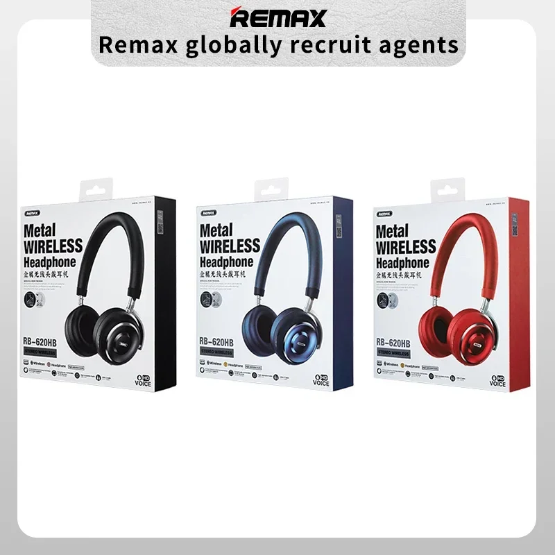 Remax RB-620HB Protein leather case Wire Headphone Cable 3.5Mm Mic Usb Bluetooth Headset Wireless Retractable Headphones