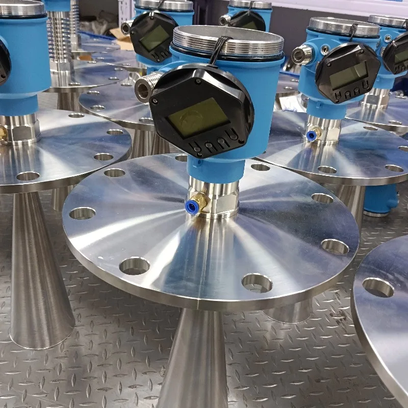 Sensor líquido de antena de bocina RS485, transmisor de nivel tipo Radar de alta precisión de 26ghz