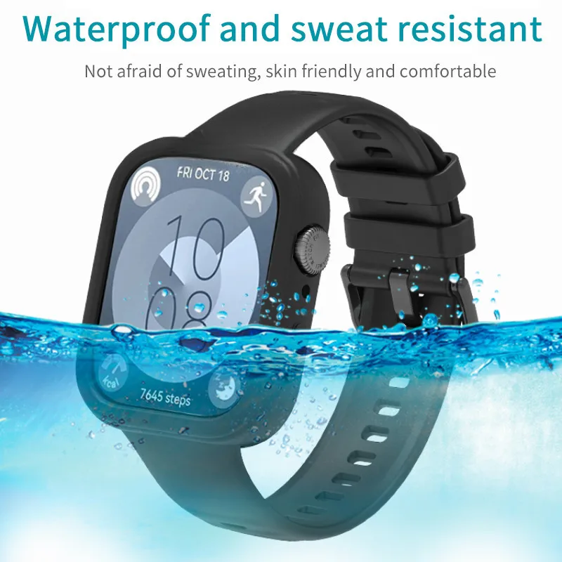 Silicone Case for Huawei Watch Fit 3 Protection Shell Bracelet Replacement Strap for Huawei Fit3 Protective Case Cover