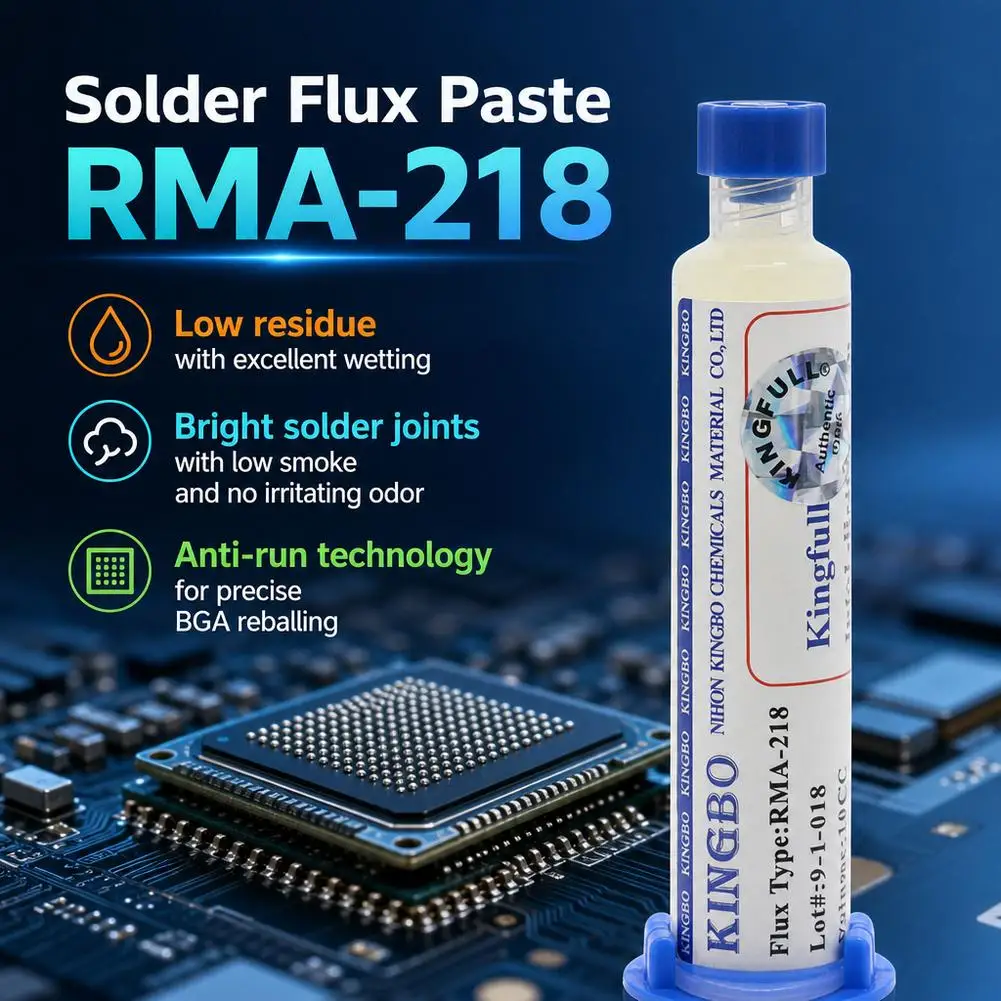 RMA-218 10ML Solder Flux Soldering Iron Welding Flux Consumer Electronics Repair Solder Paste For Phone LED BGA SMD PGA