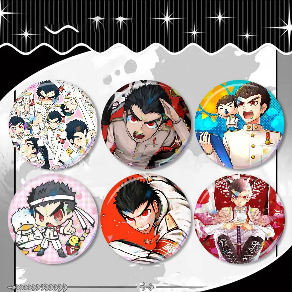 

Kiyotaka Ishimaru Anime Danganronpa Laser Badge Applicable For Backpack Clothes Hats Decor Creative Accessories