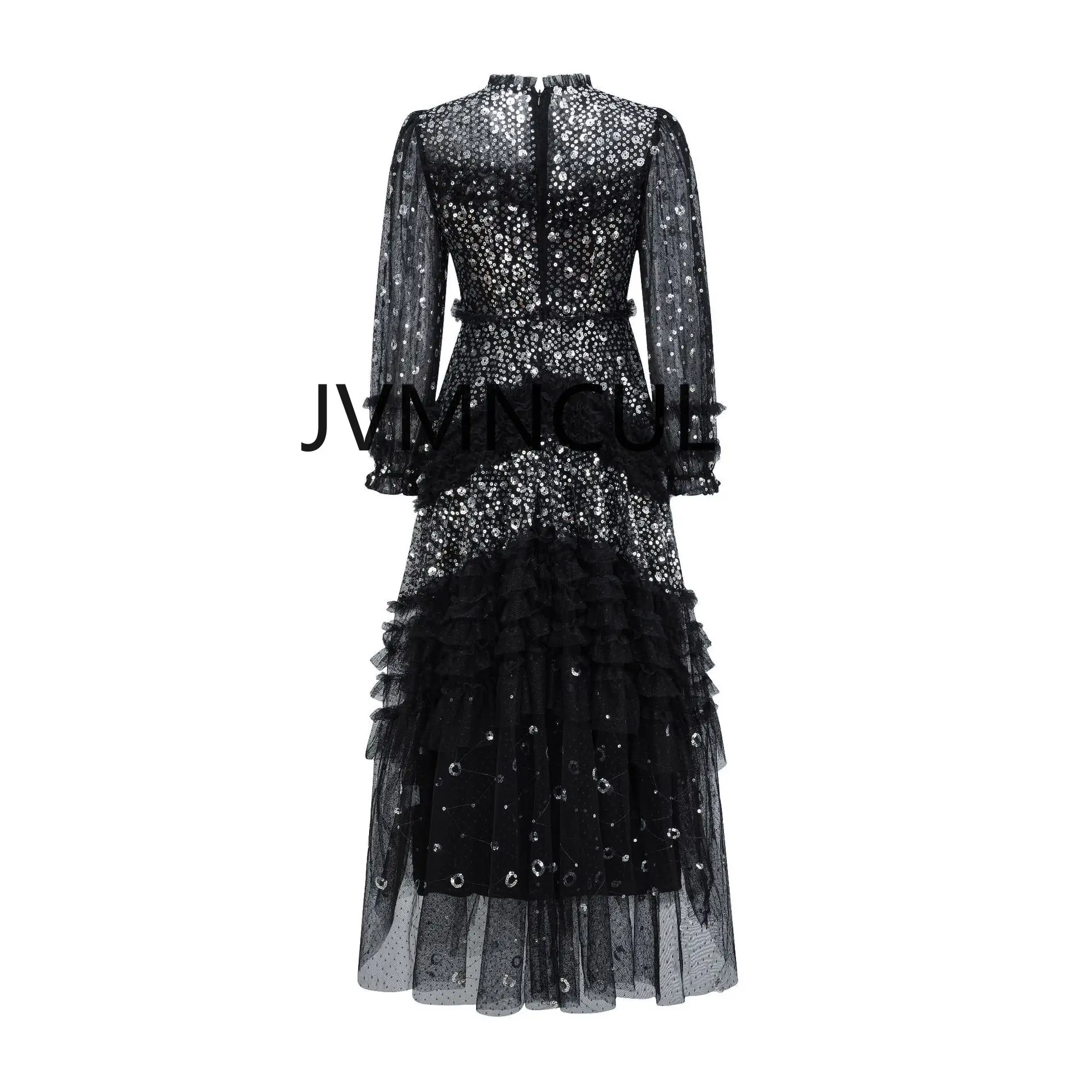 Szykowna i stylowa sukienka na imprezę na letnią galę na Bliskim Wschodzie 2025, wyrafinowana damska sukienka maxi z błyszczącymi detalami